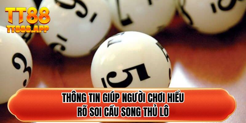 Thông tin giúp người chơi hiểu rõ soi cầu song thủ lô